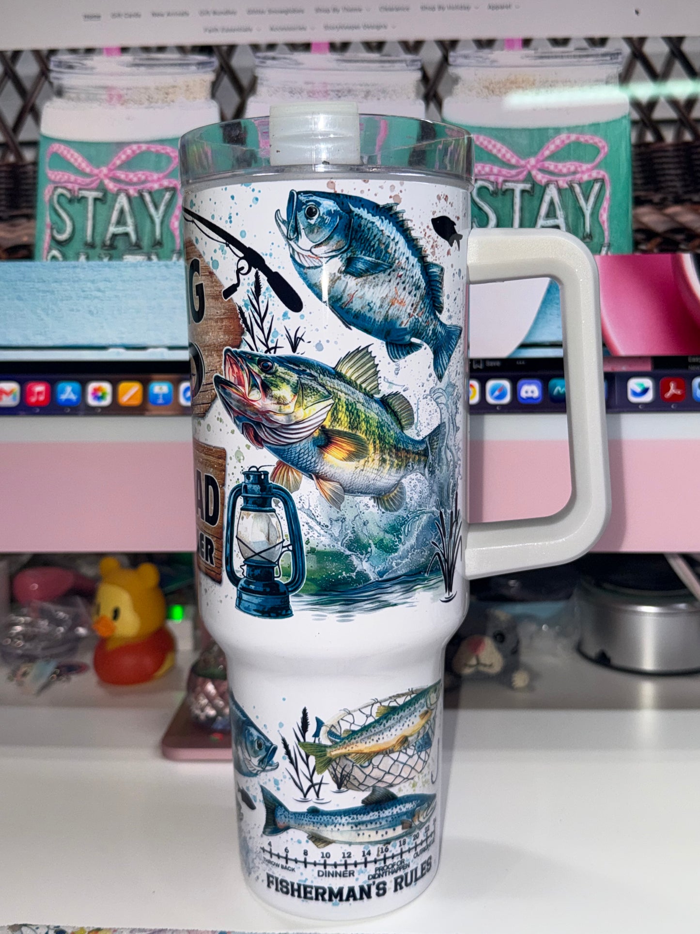 40 oz Fishing Dad Travel Tumbler