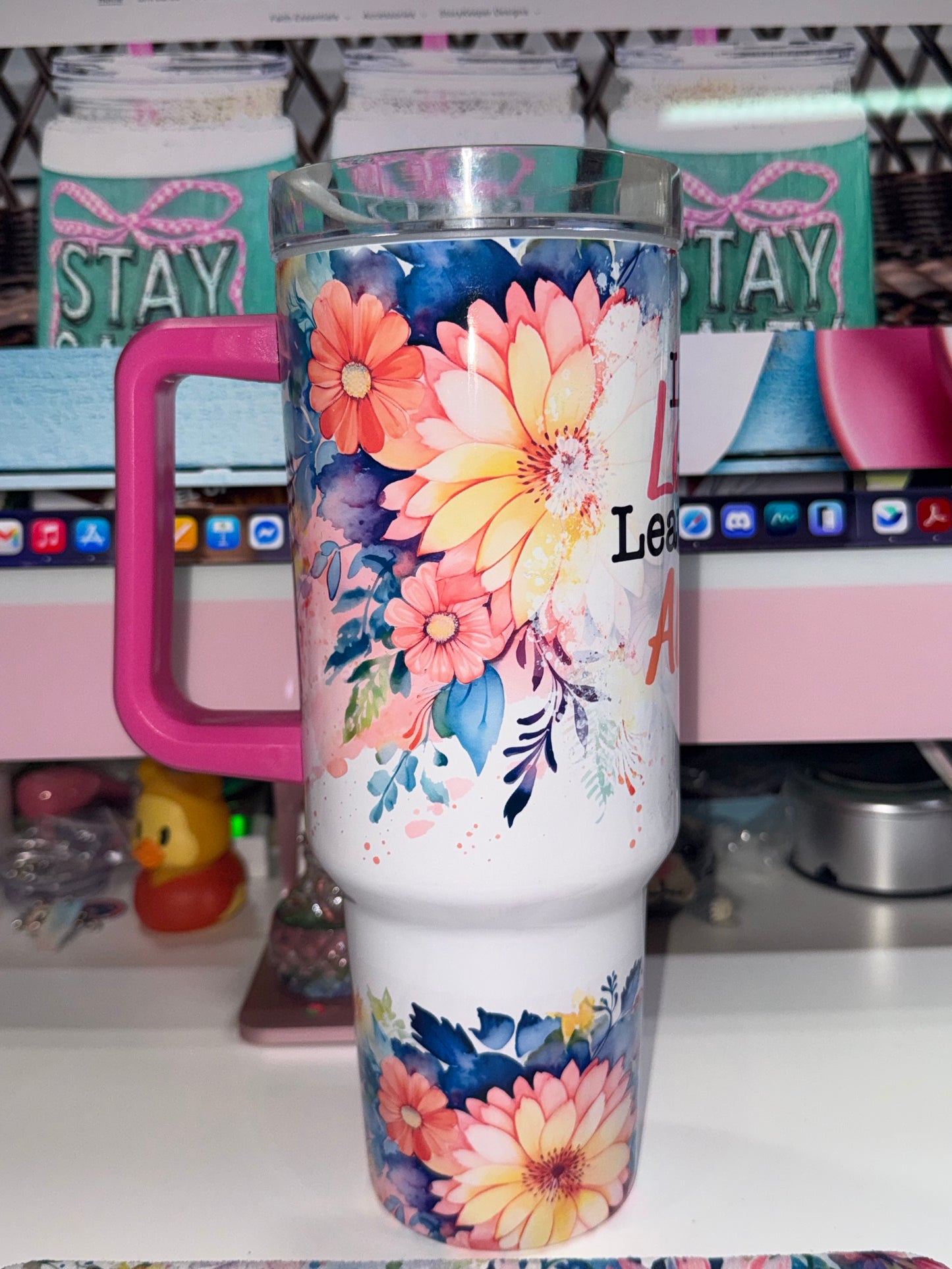 40 oz Live Laugh Leave Me Alone Travel Tumbler