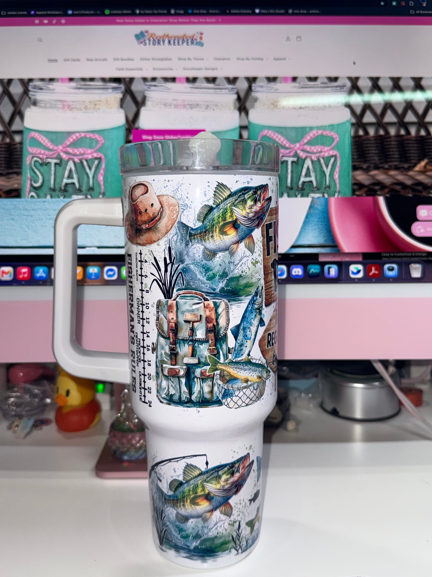 40 oz Fishing Dad Travel Tumbler