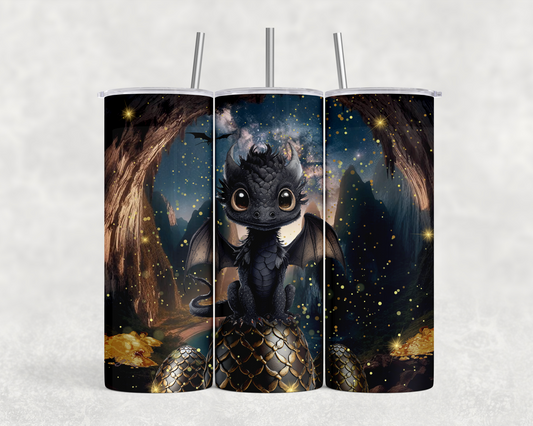 20 oz Baby Dragon Glitter Tumbler - The Redheaded StoryKeeper