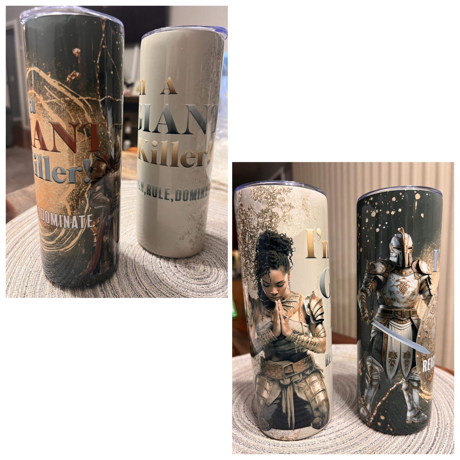 20 oz Giant Killer Tumblers side views