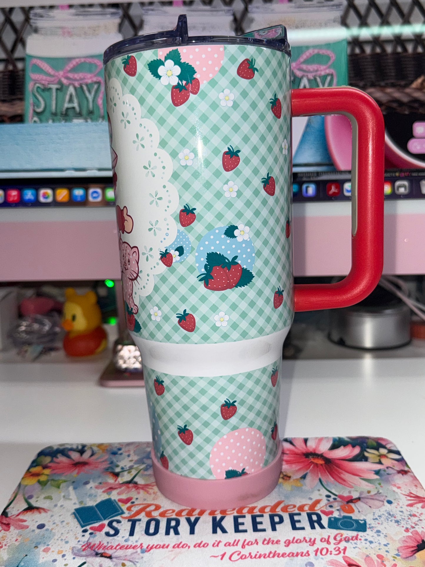 40 oz Strawberry Shortcake Limited Edition Big Swig Tumbler