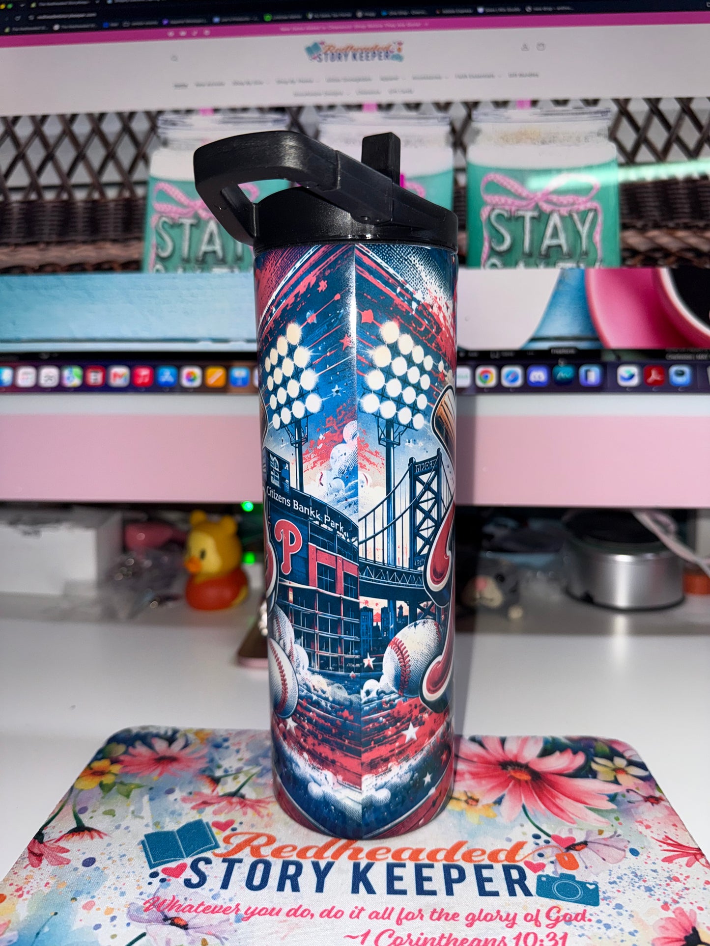 20 oz Phillies Baseball Duo Tumbler