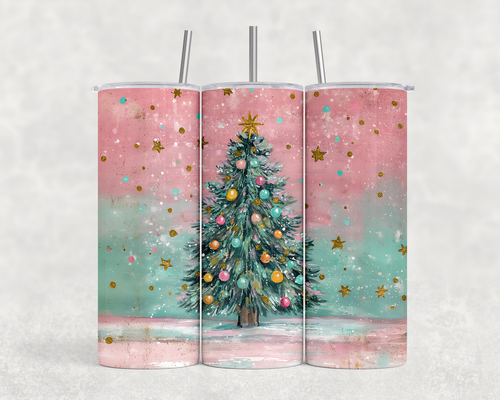 20 oz Christmas Tree Tumbler - The Redheaded StoryKeeper