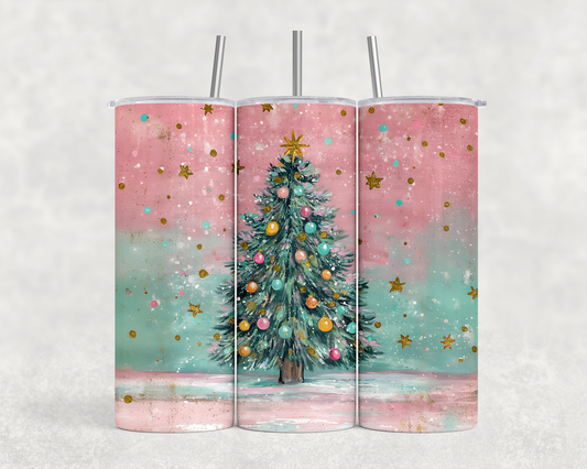 20 oz Christmas Tree Tumbler - The Redheaded StoryKeeper