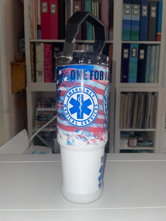 30 oz One For All, All For One Tri Sip Tumbler