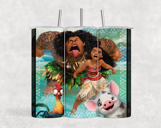 20 oz Funny Faces Moana Duo Tumbler