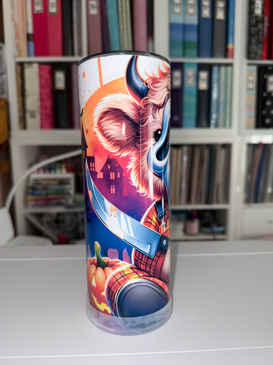 20 oz Cute Scream Cow Tumbler