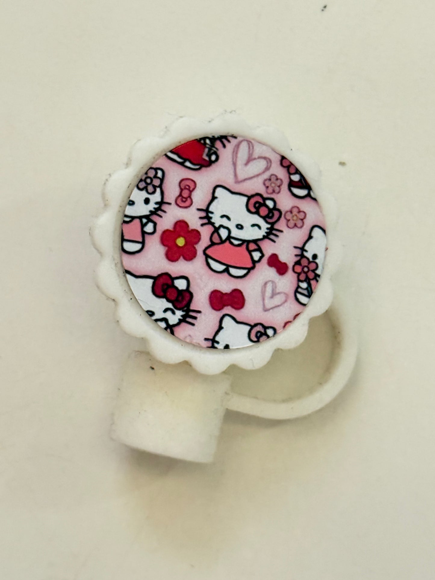 Floral Straw Toppers