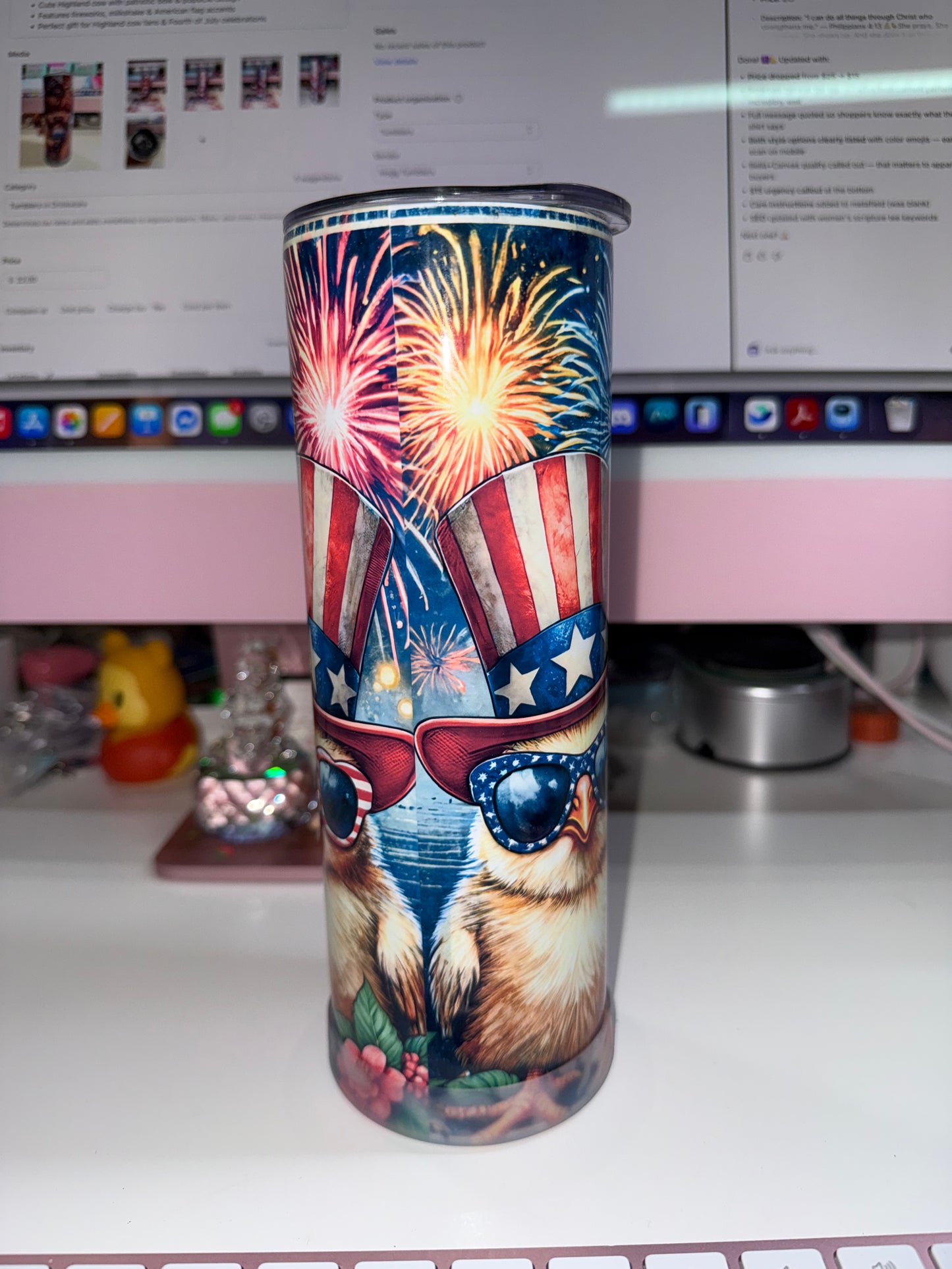 20 oz 3 Chicks Patriotic Tumbler