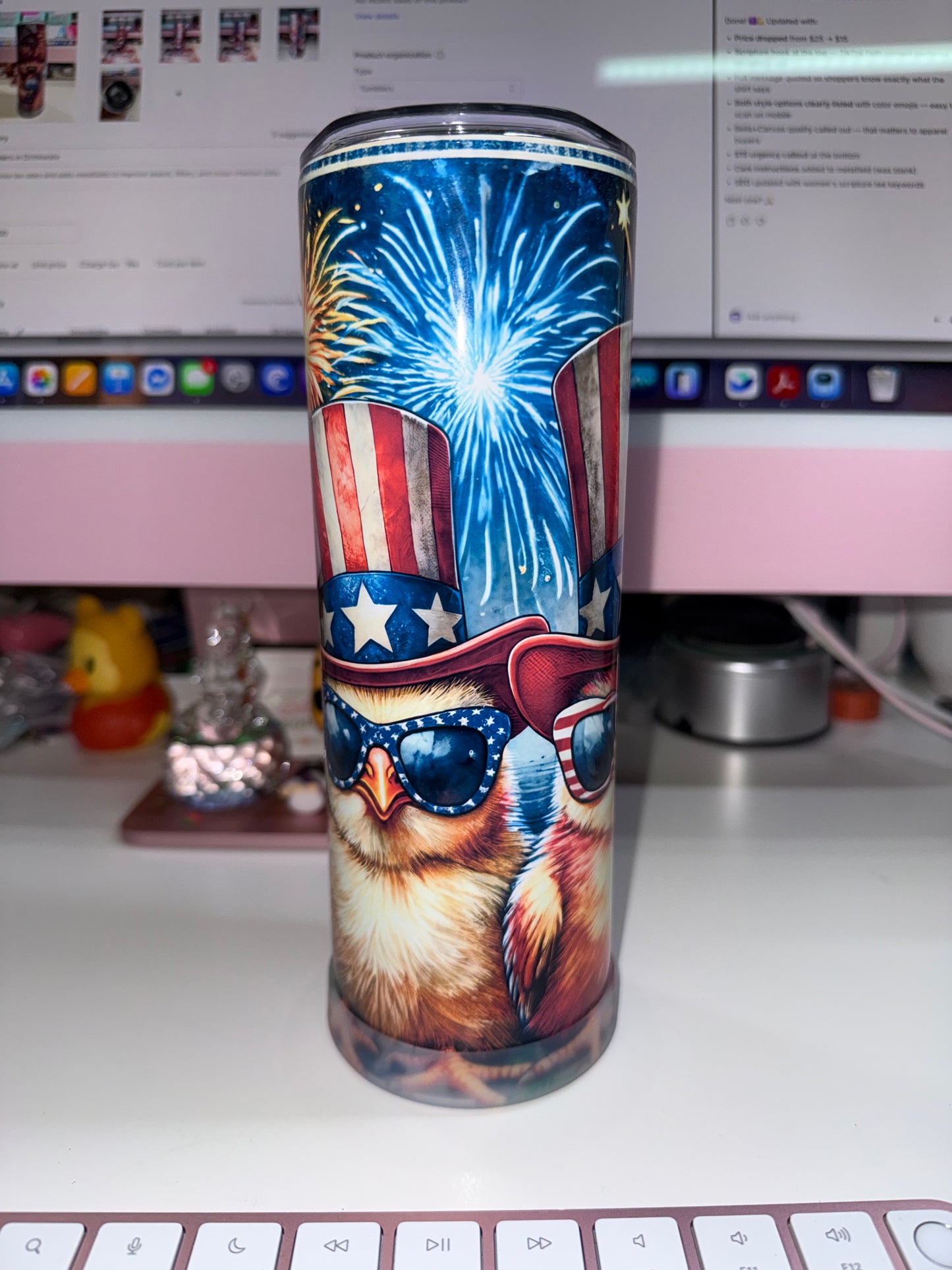 20 oz 3 Chicks Patriotic Tumbler