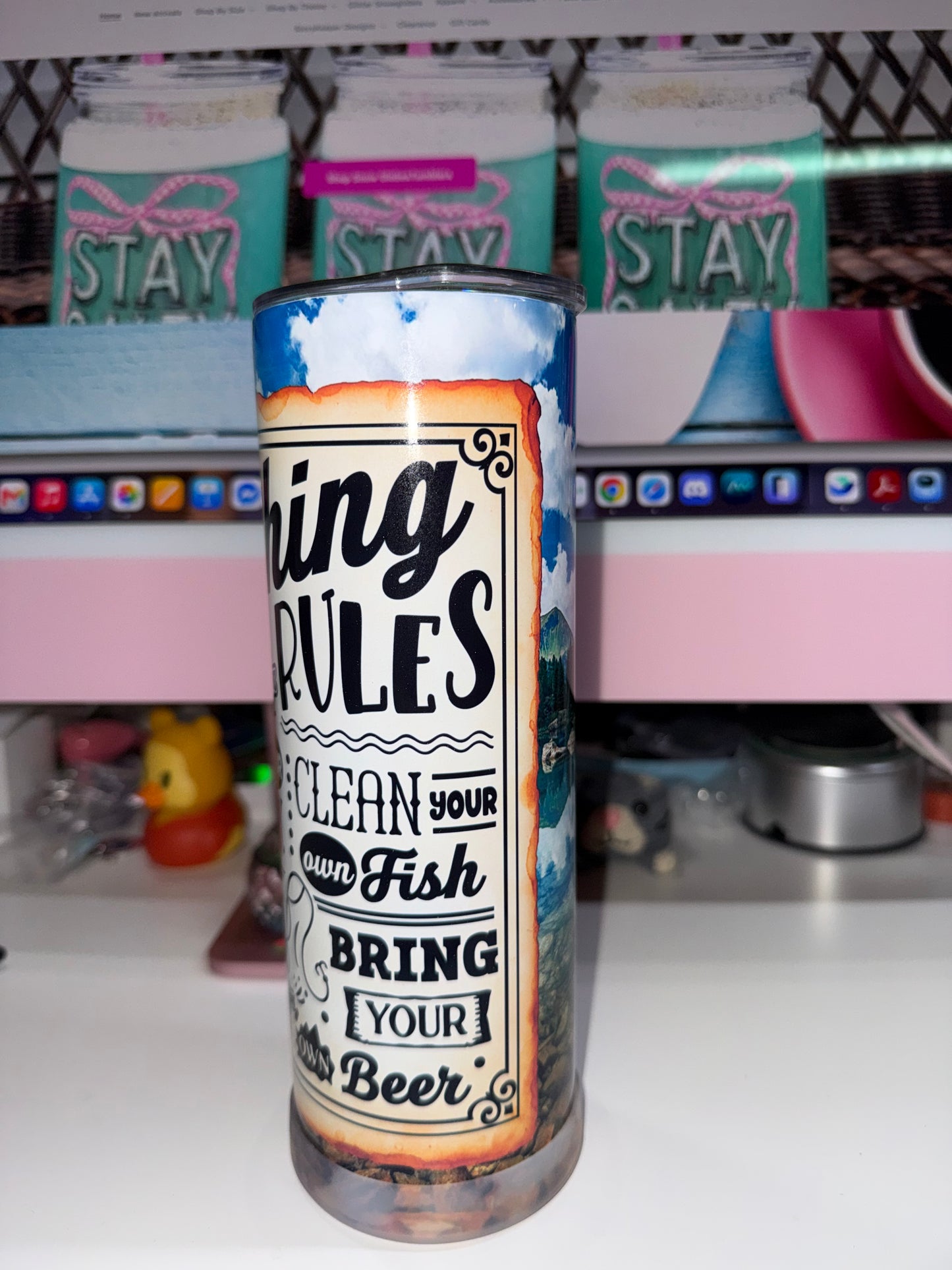 20 oz Fishing Rules Tumbler