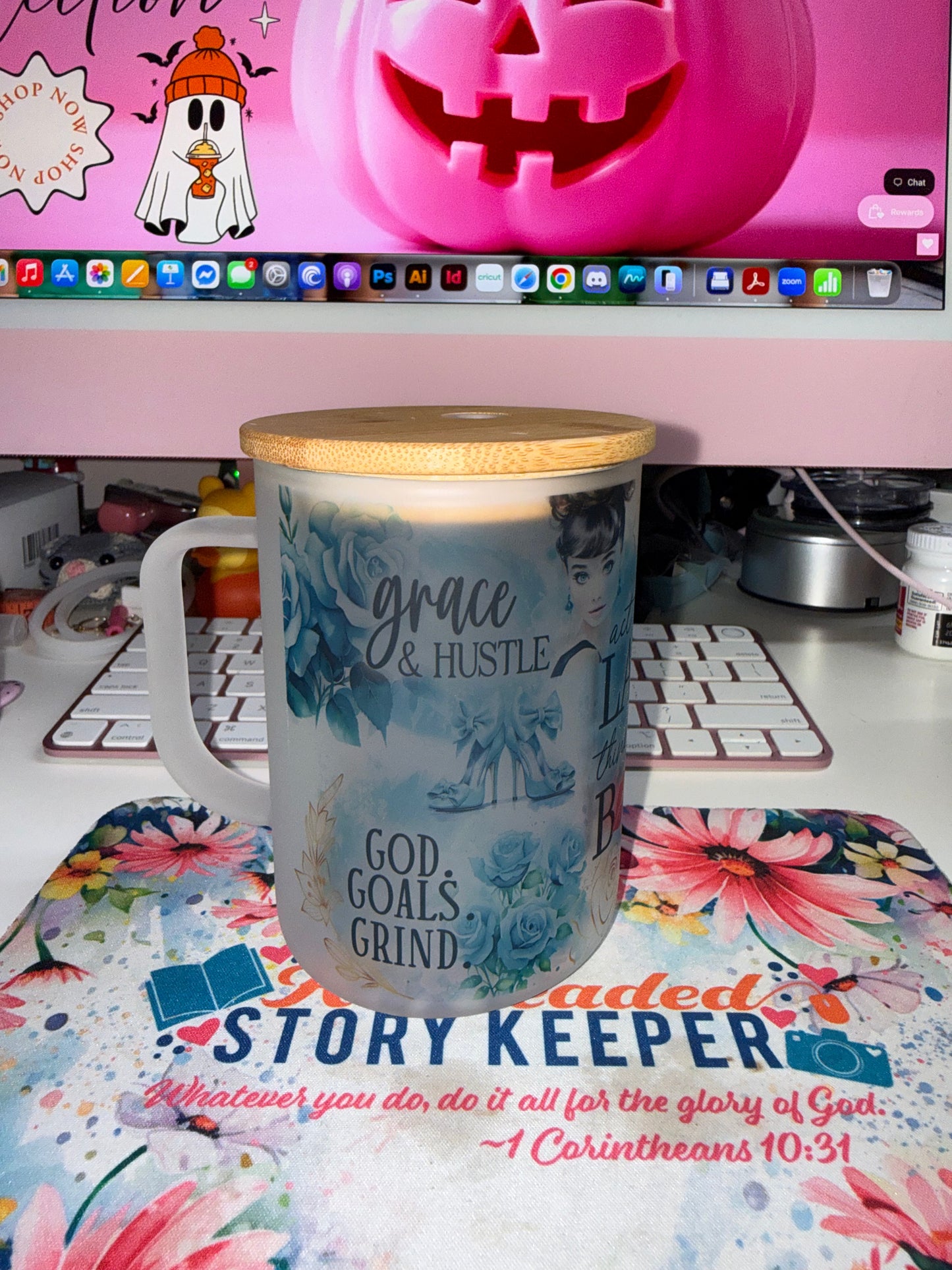 17 oz Boss Lady Matte Glass Mug
