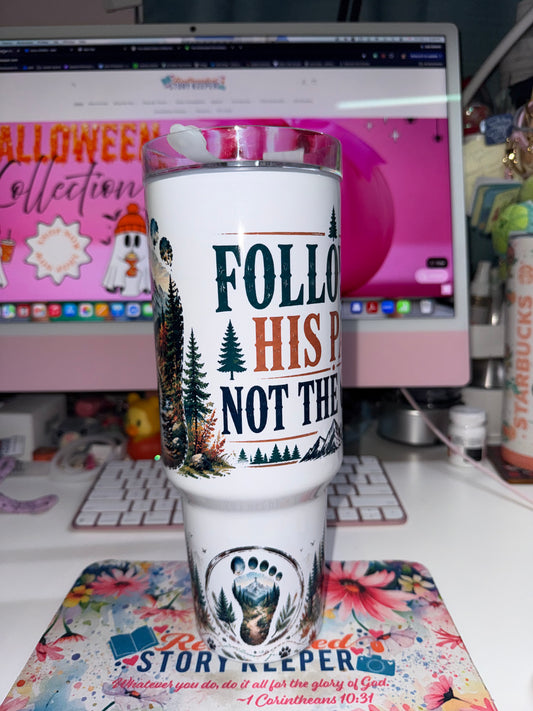 40 oz Follow His Path Travel Tumbler
