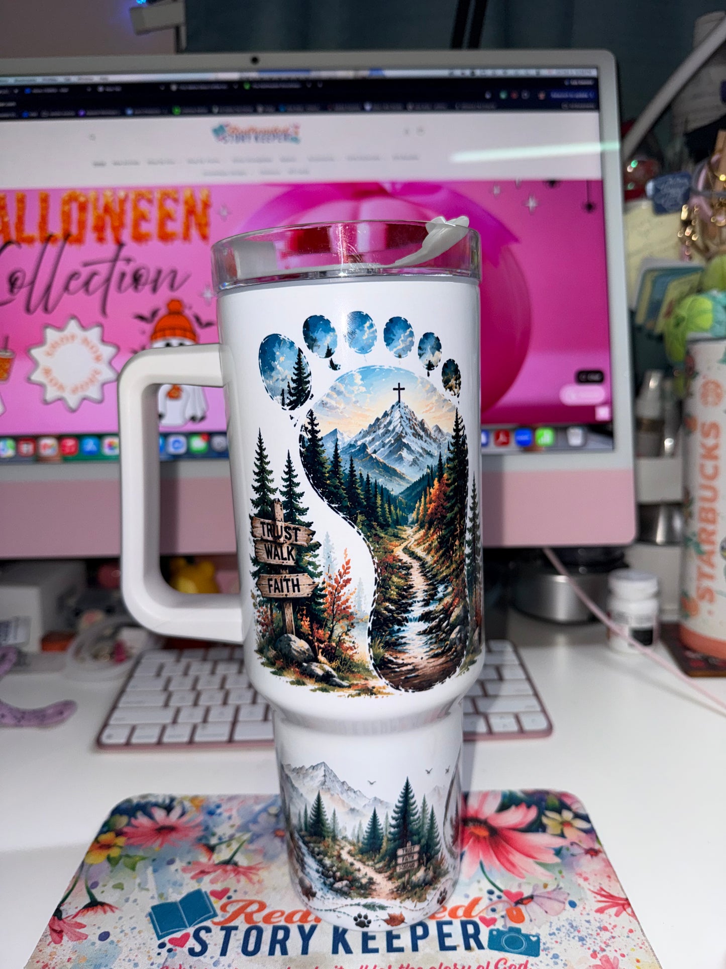 40 oz Follow His Path Travel Tumbler