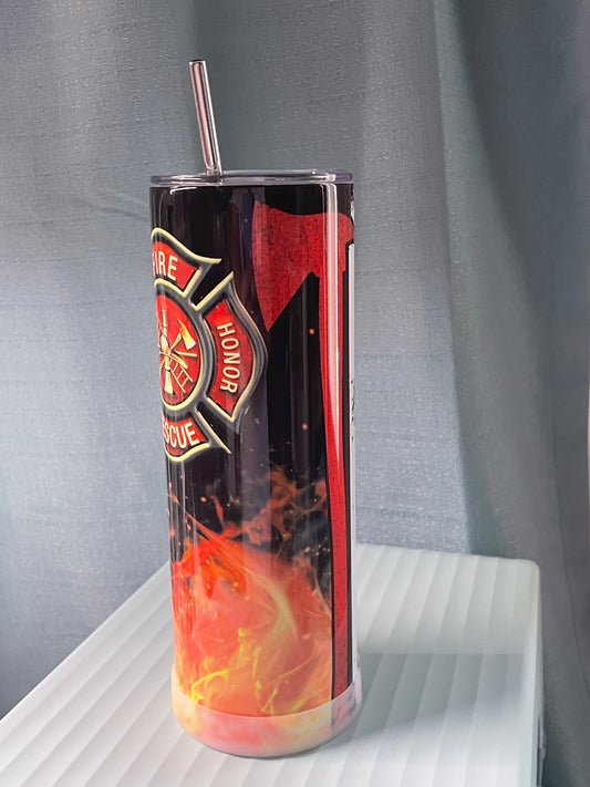 20 oz Fireman Tumbler