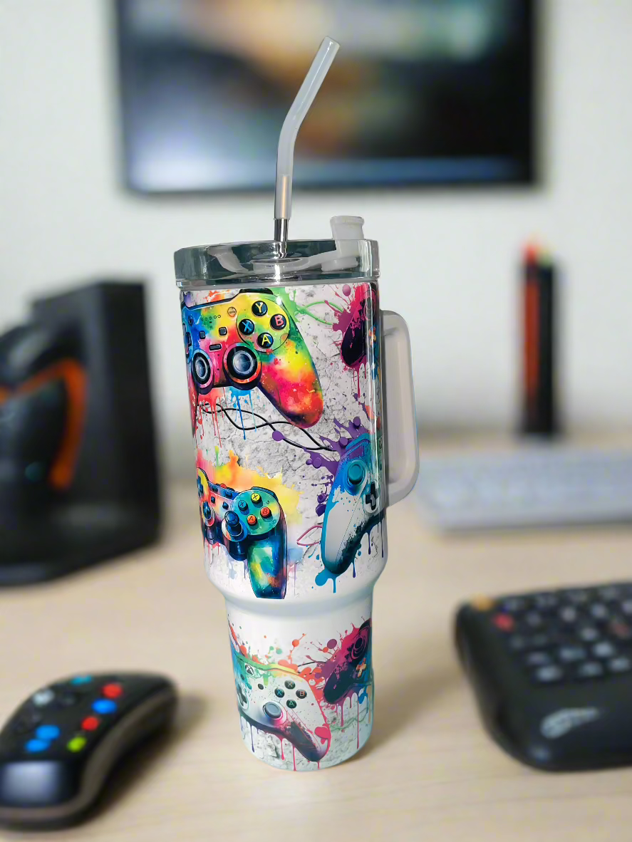 40 oz Gamer Travel Tumbler