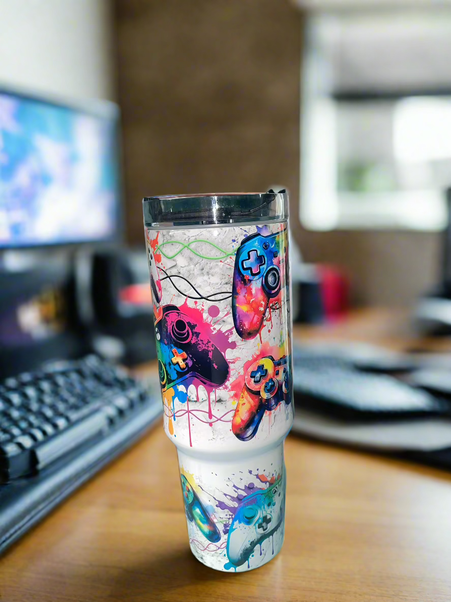 40 oz Gamer Travel Tumbler