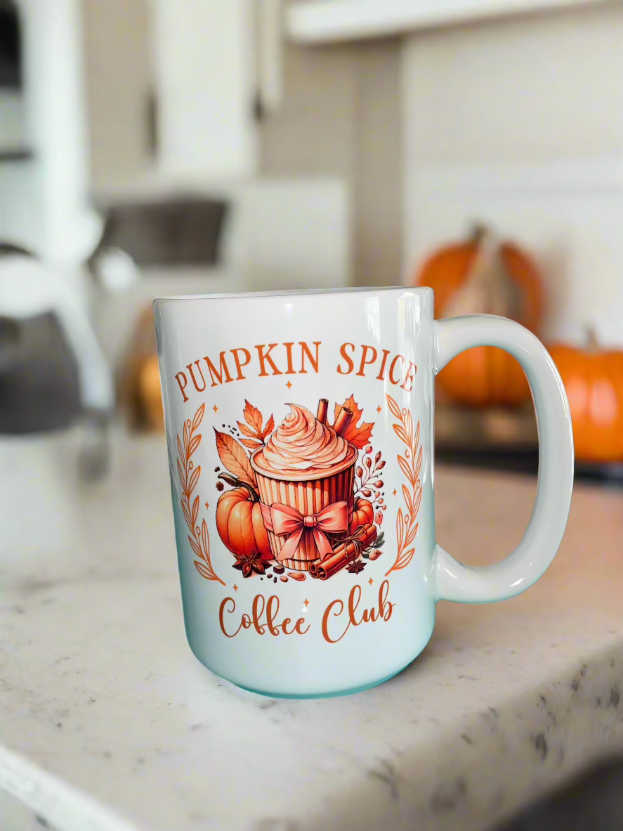 15 oz Pumpkin Spice Coffee Club Ceramic Mug