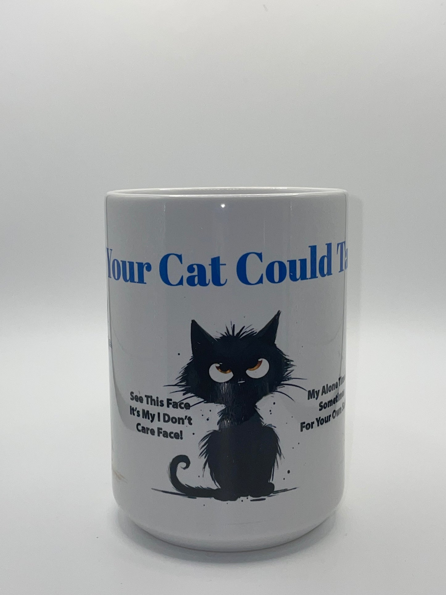 15 oz If Cats Could Talk Mug with Bamboo Lid - The Redheaded StoryKeeper