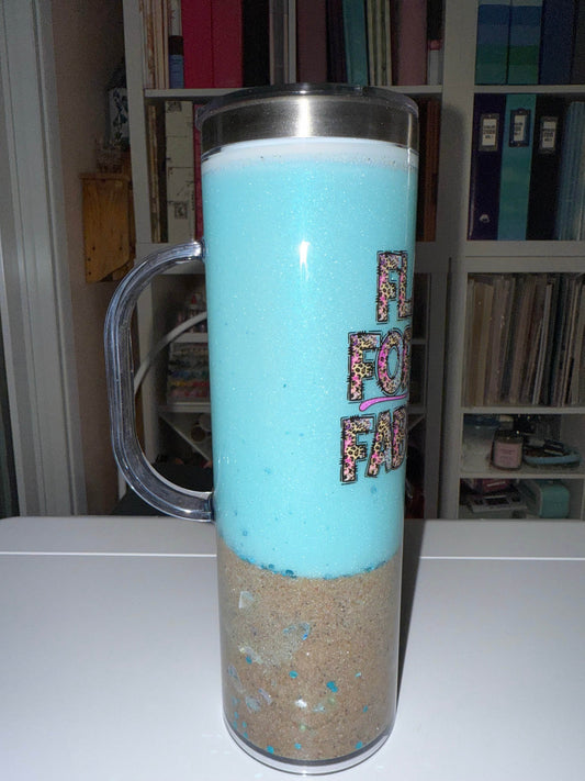 20 oz Stainless Steel Beach Tumbler with Handle - The Redheaded StoryKeeper