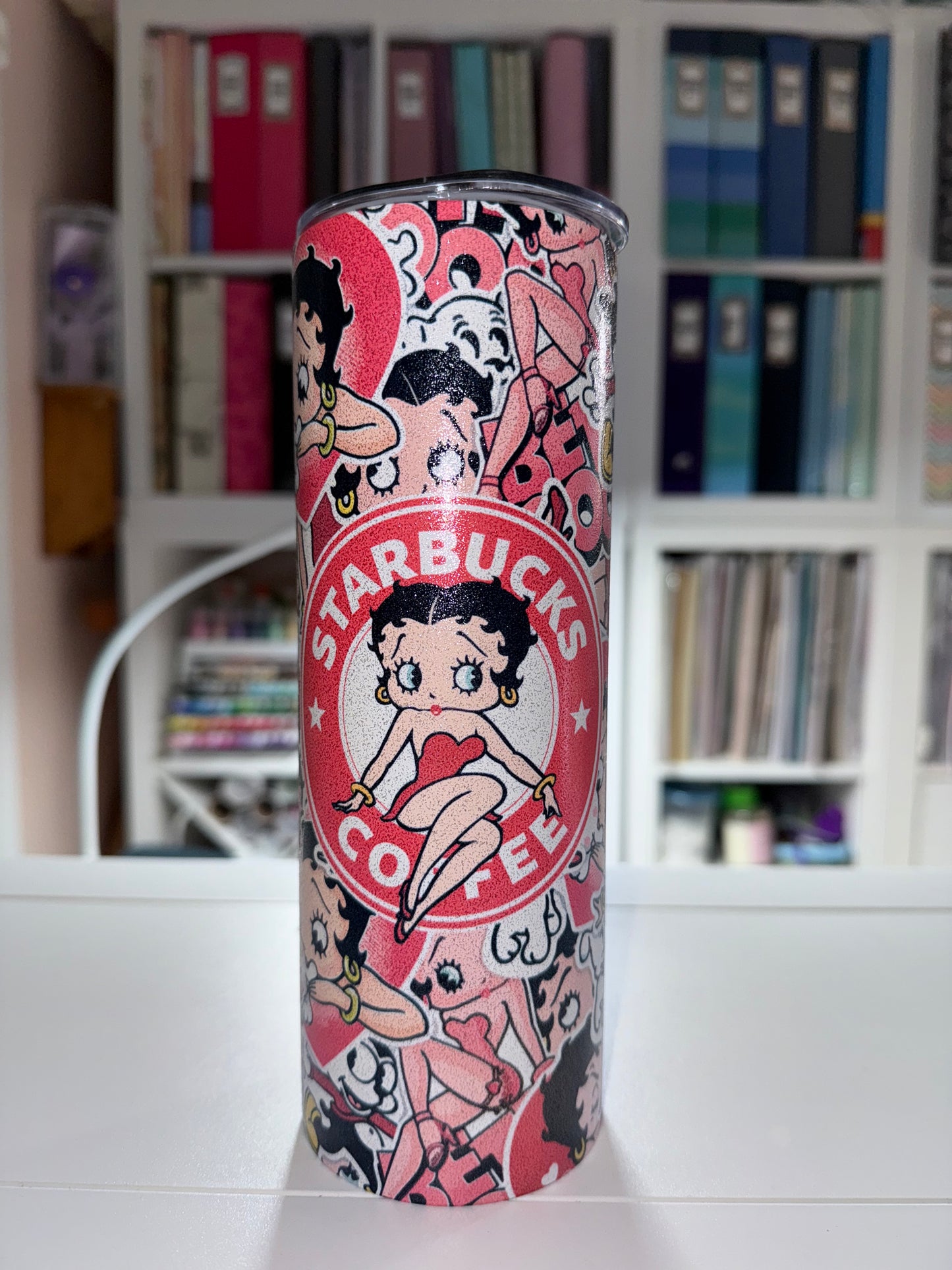20 oz Betty Boop Starbucks Glitter Tumbler