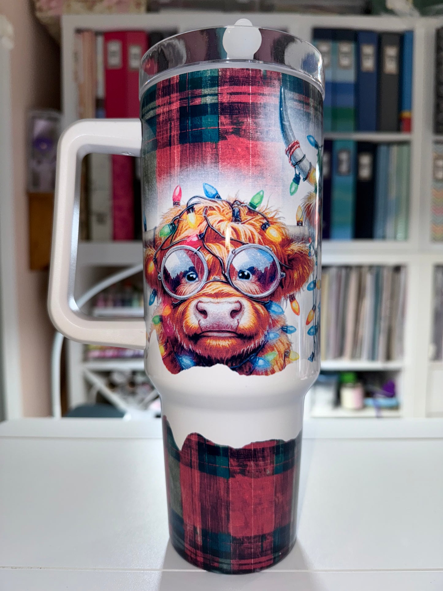 40 oz Silly Christmas Highland Cows