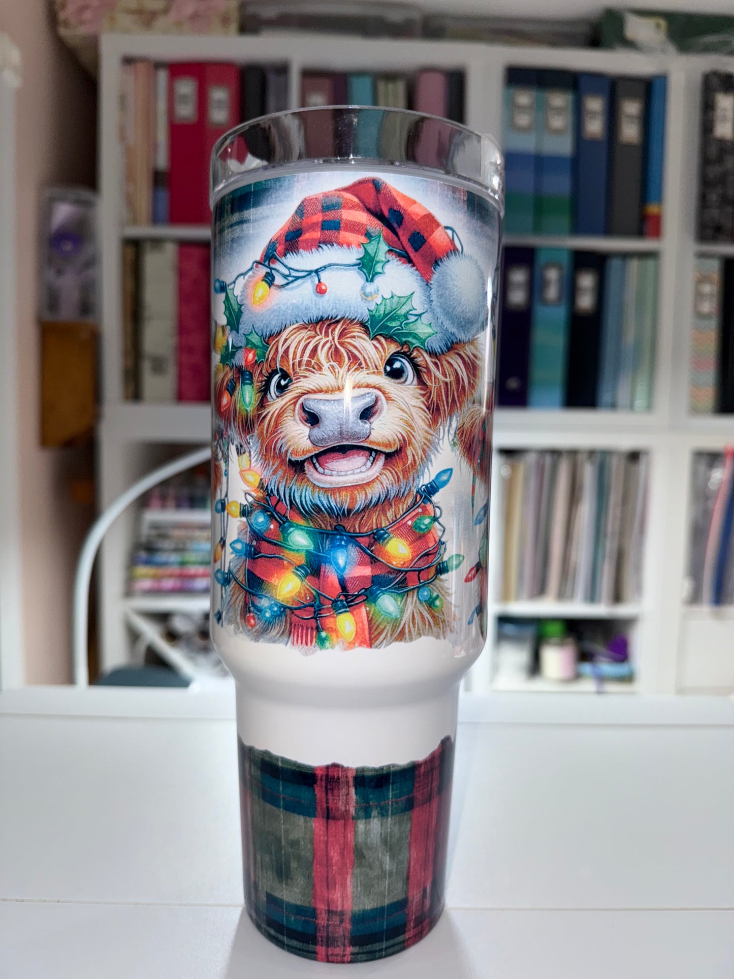 40 oz Silly Christmas Highland Cows