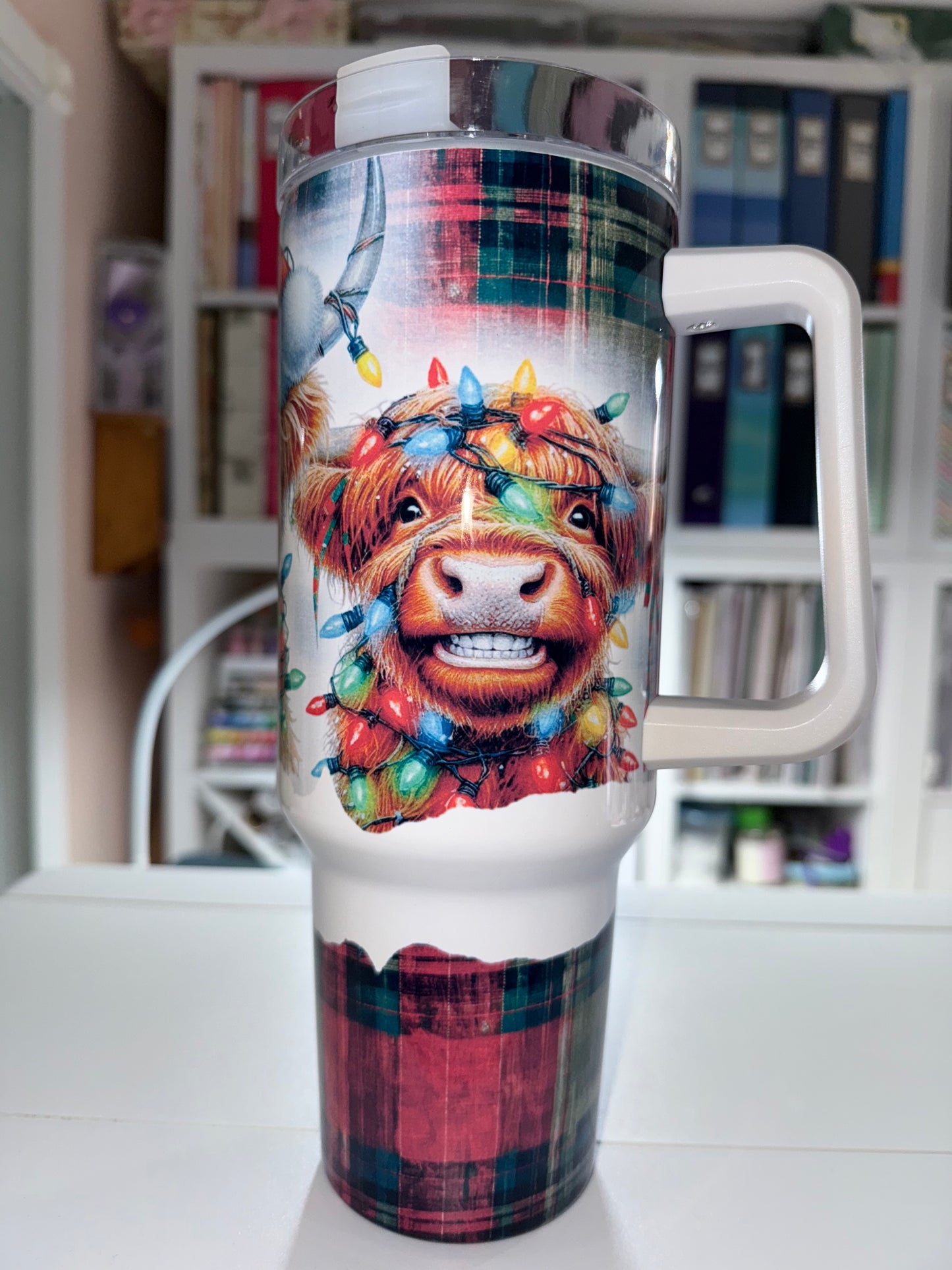 40 oz Silly Christmas Highland Cows