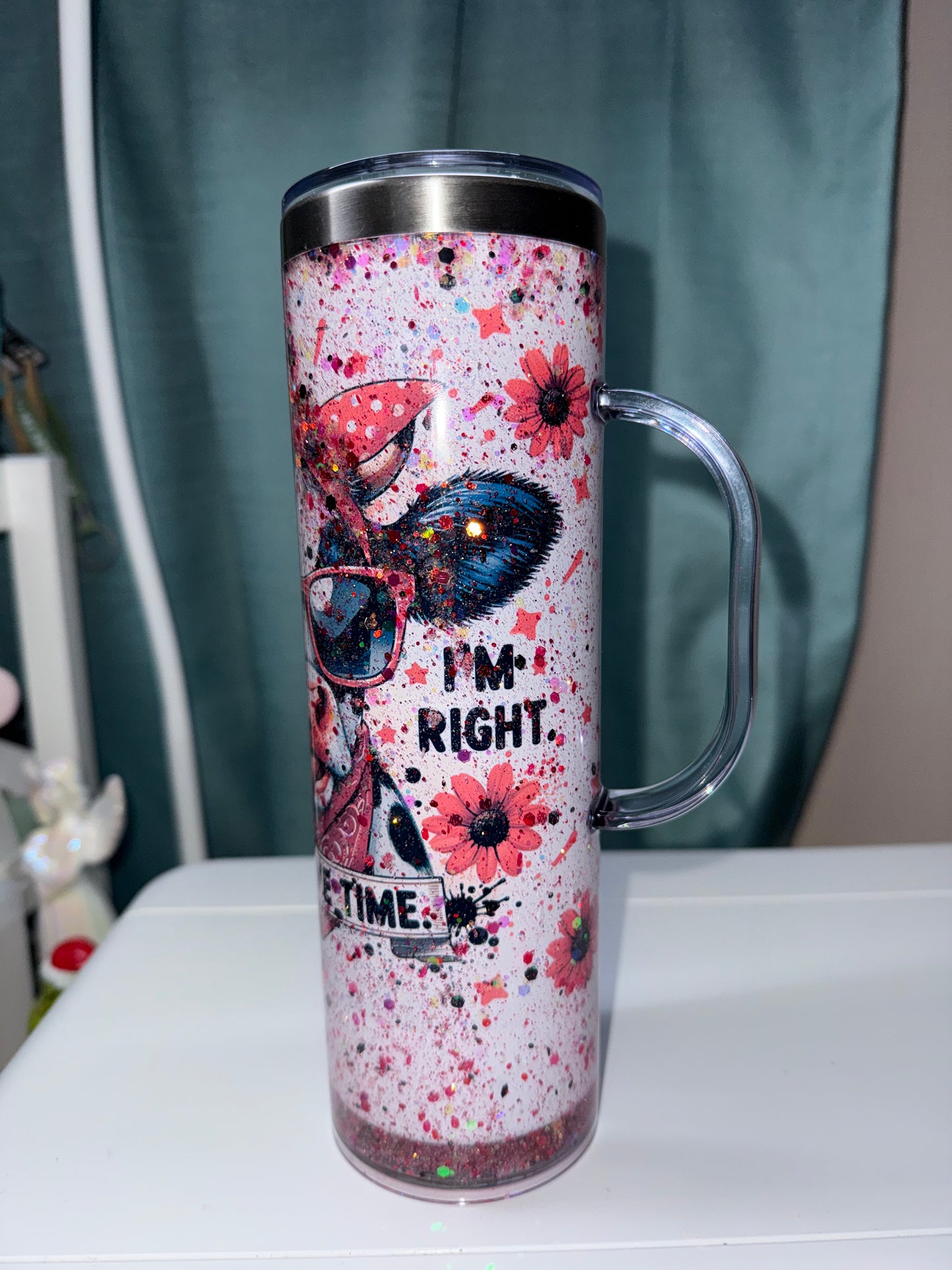 20 oz Let's Assume Snowglobe Tumbler - The Redheaded StoryKeeper