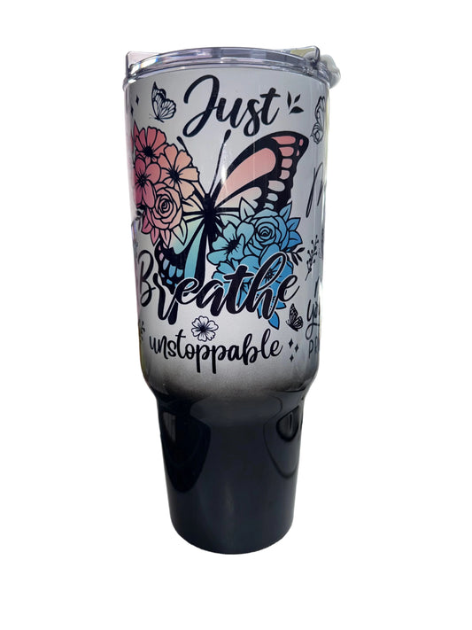 40 oz Just Breathe Big Swig Tumbler - The Redheaded StoryKeeper