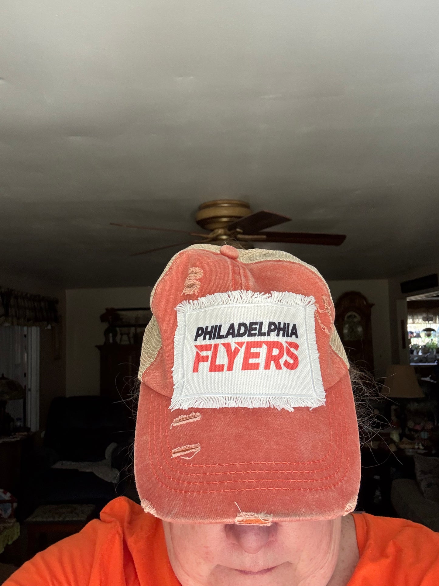 Philadelphia Flyers Distressed Ponytail Baseball Cap