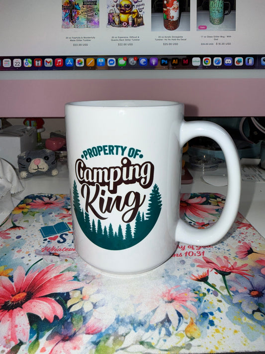 15 oz Camping King Ceramic Mug