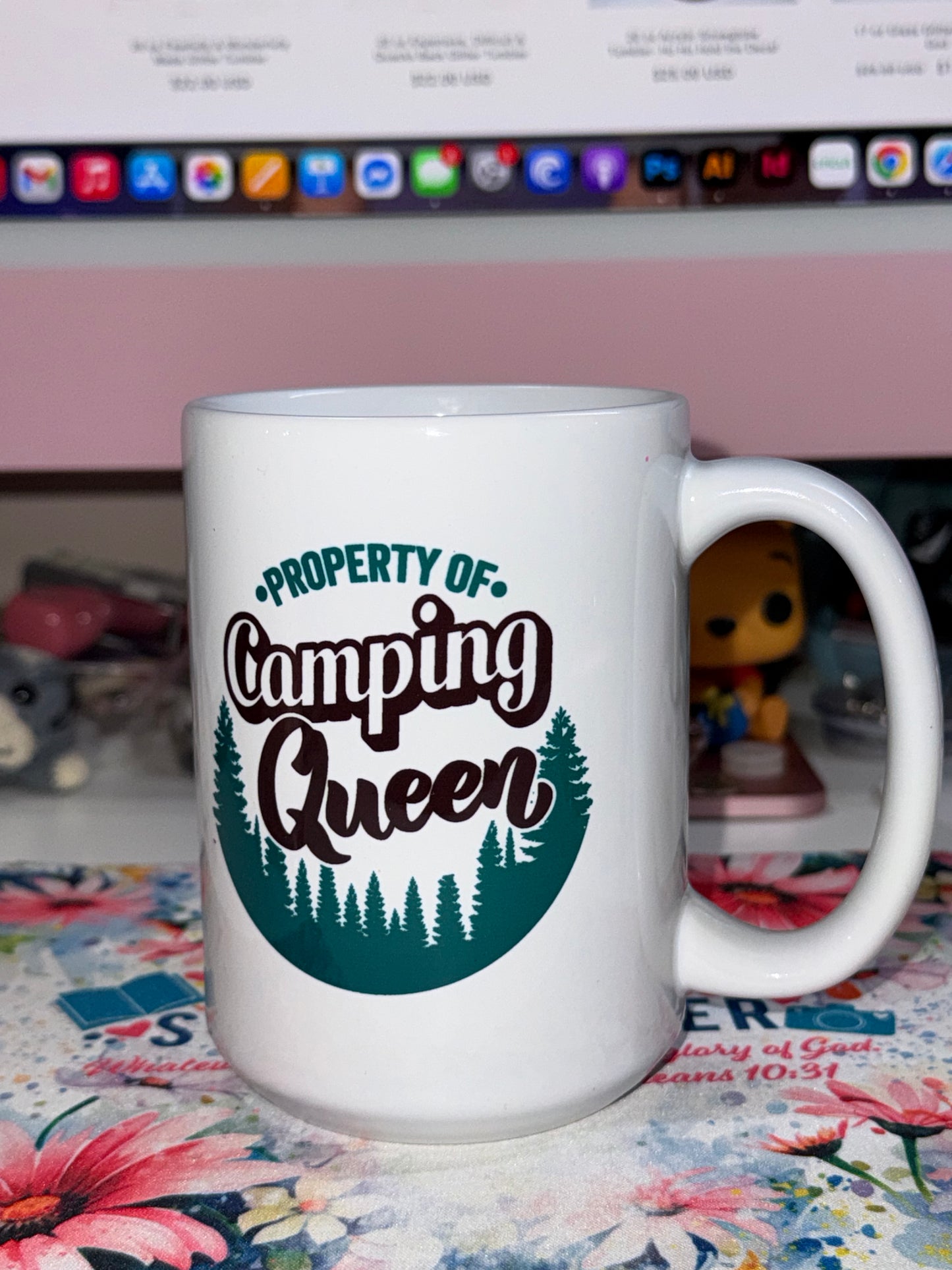 15 oz Camping Queen Ceramic Mug