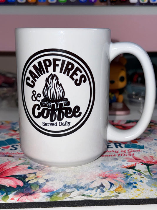15 oz Campfires & Coffee Ceramic Mug