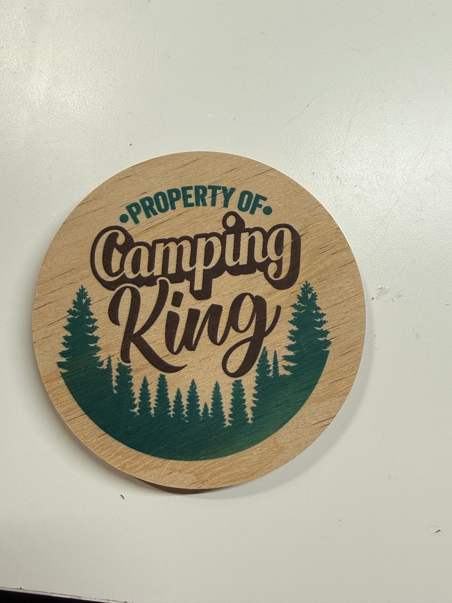 Bamboo Coffee Mug Lid - Camping King