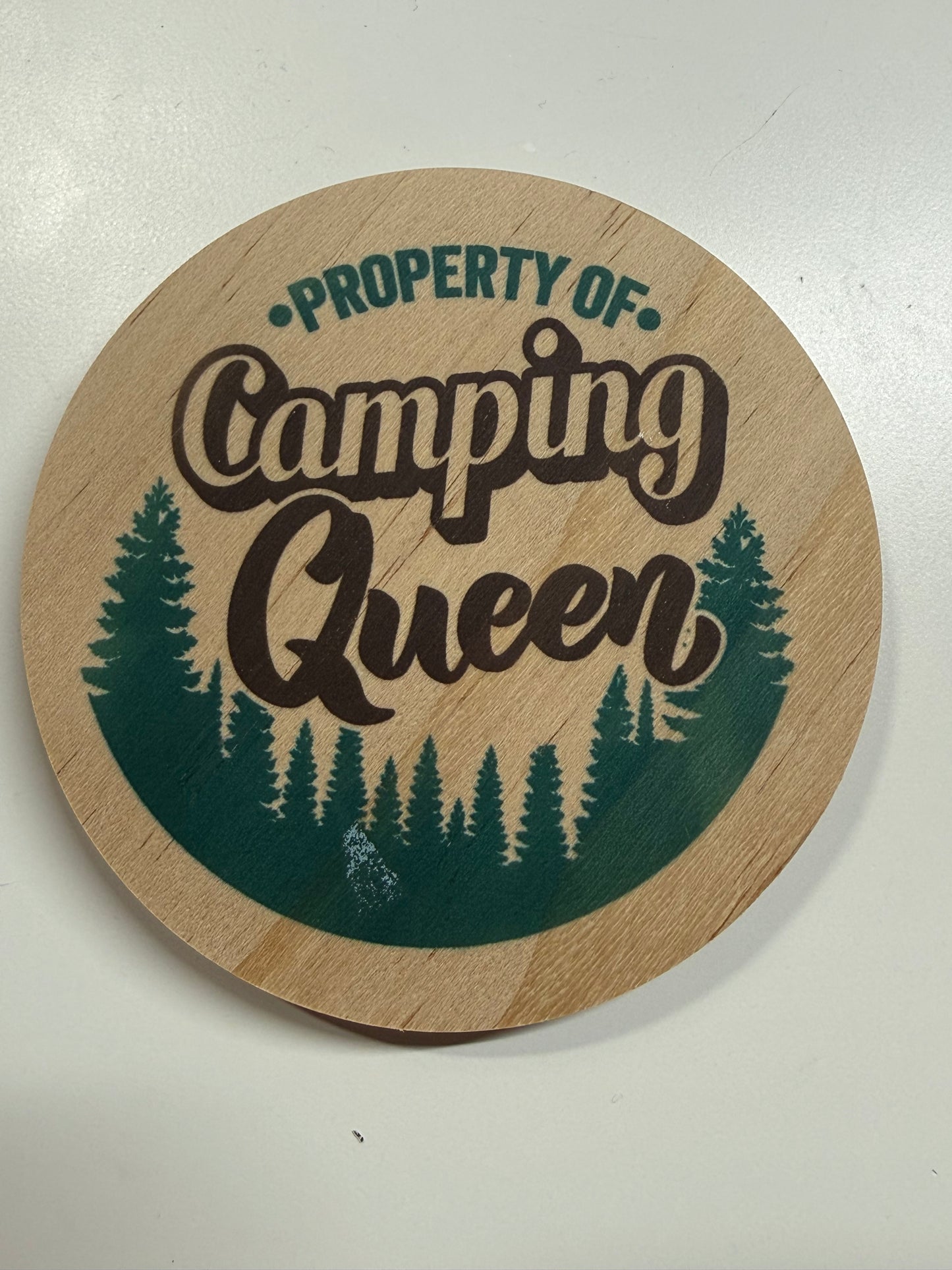 Bamboo Coffee Mug Lid Camping Queen