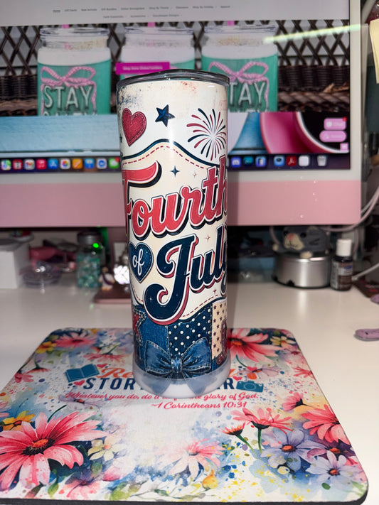 20 oz Vintage Fourth of July Tumbler