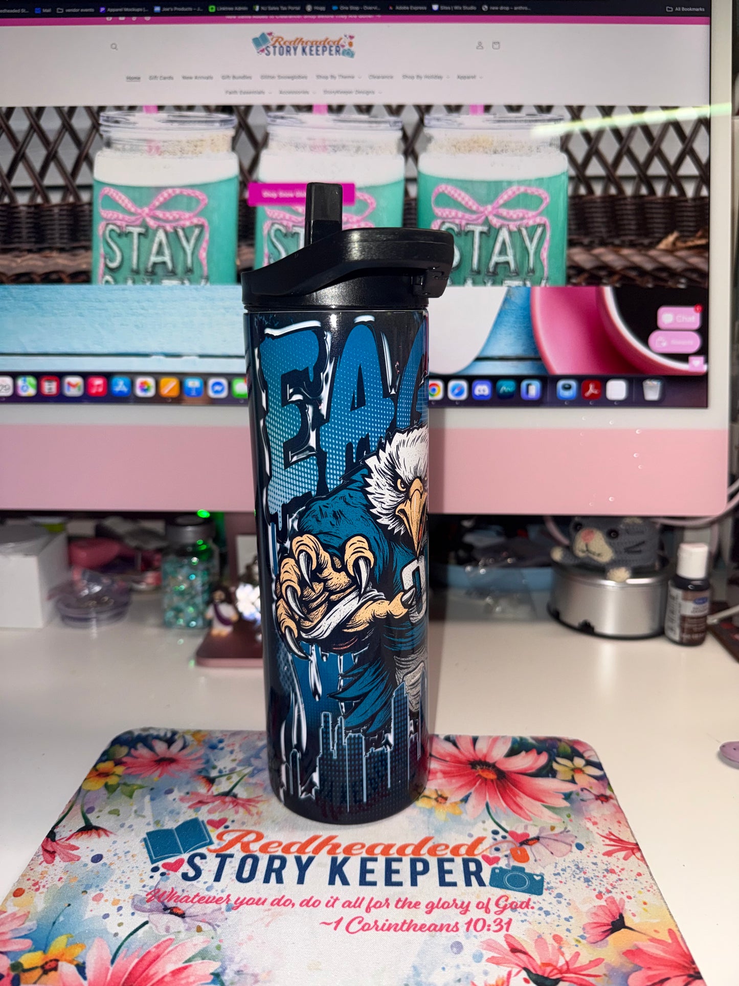 20 oz Eagles Graffiti Duo Tumbler