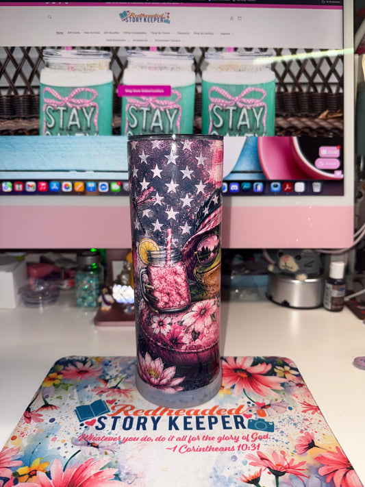 20 oz Patriotic Frog Tumbler