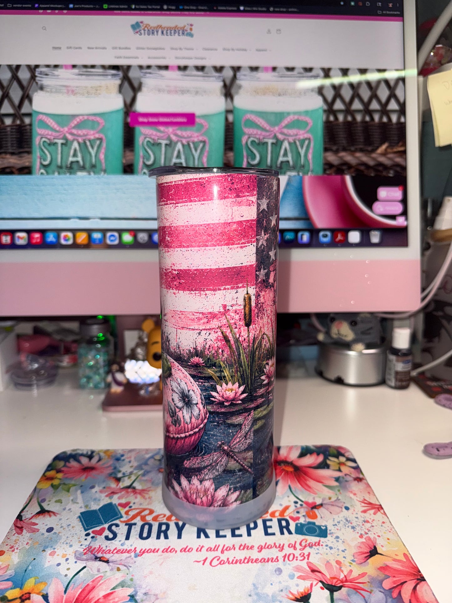 20 oz Patriotic Frog Tumbler