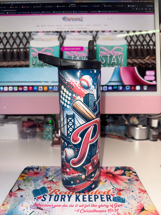 20 oz Phillies Baseball Duo Tumbler