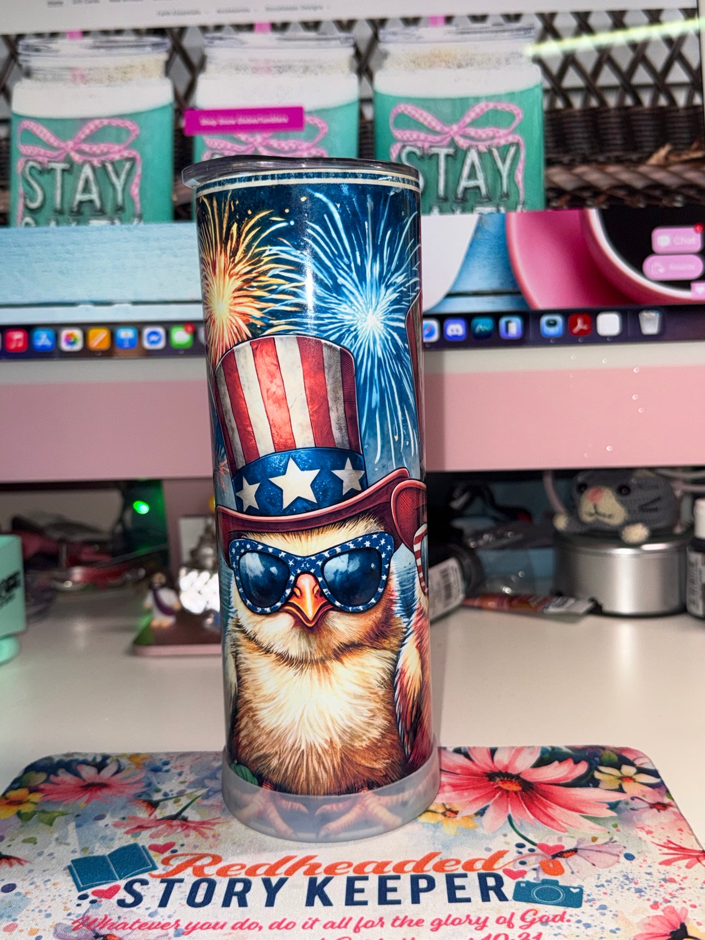 20 oz 3 Chicks Patriotic Tumbler