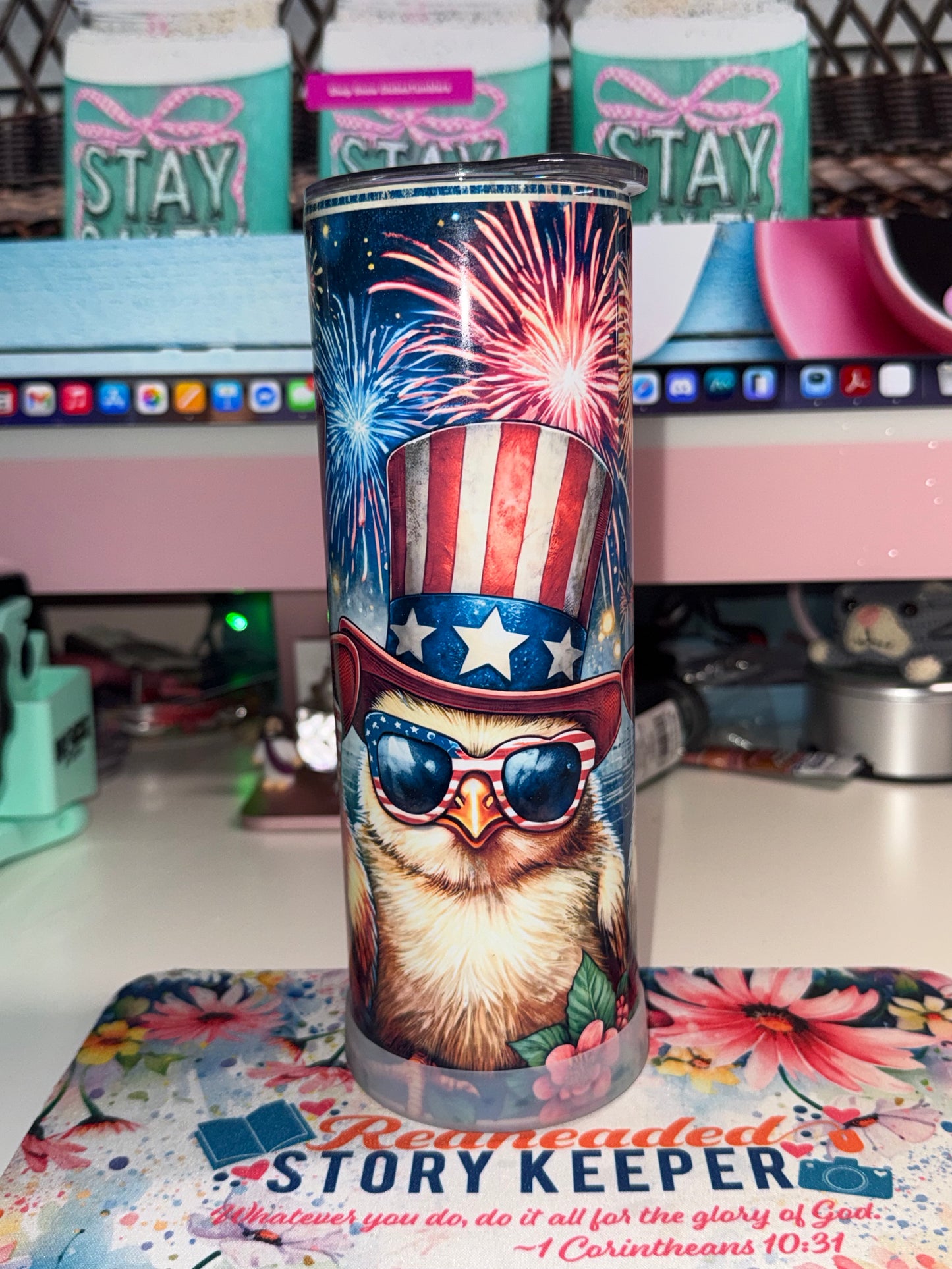 20 oz 3 Chicks Patriotic Tumbler