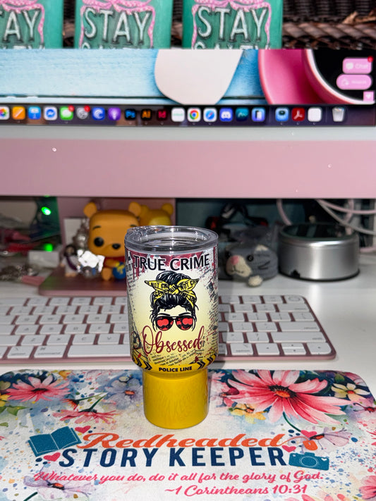40 oz True Crime Obsessed Big Swig Tumbler Set