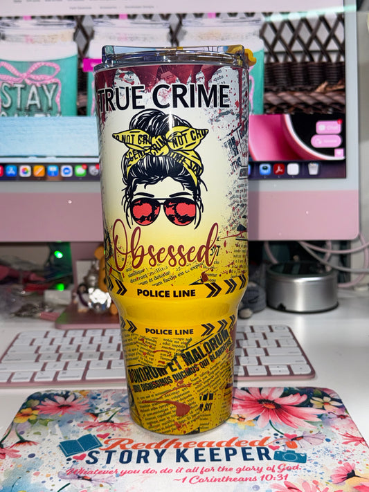 40 oz True Crime Obsessed Big Swig Tumbler Set