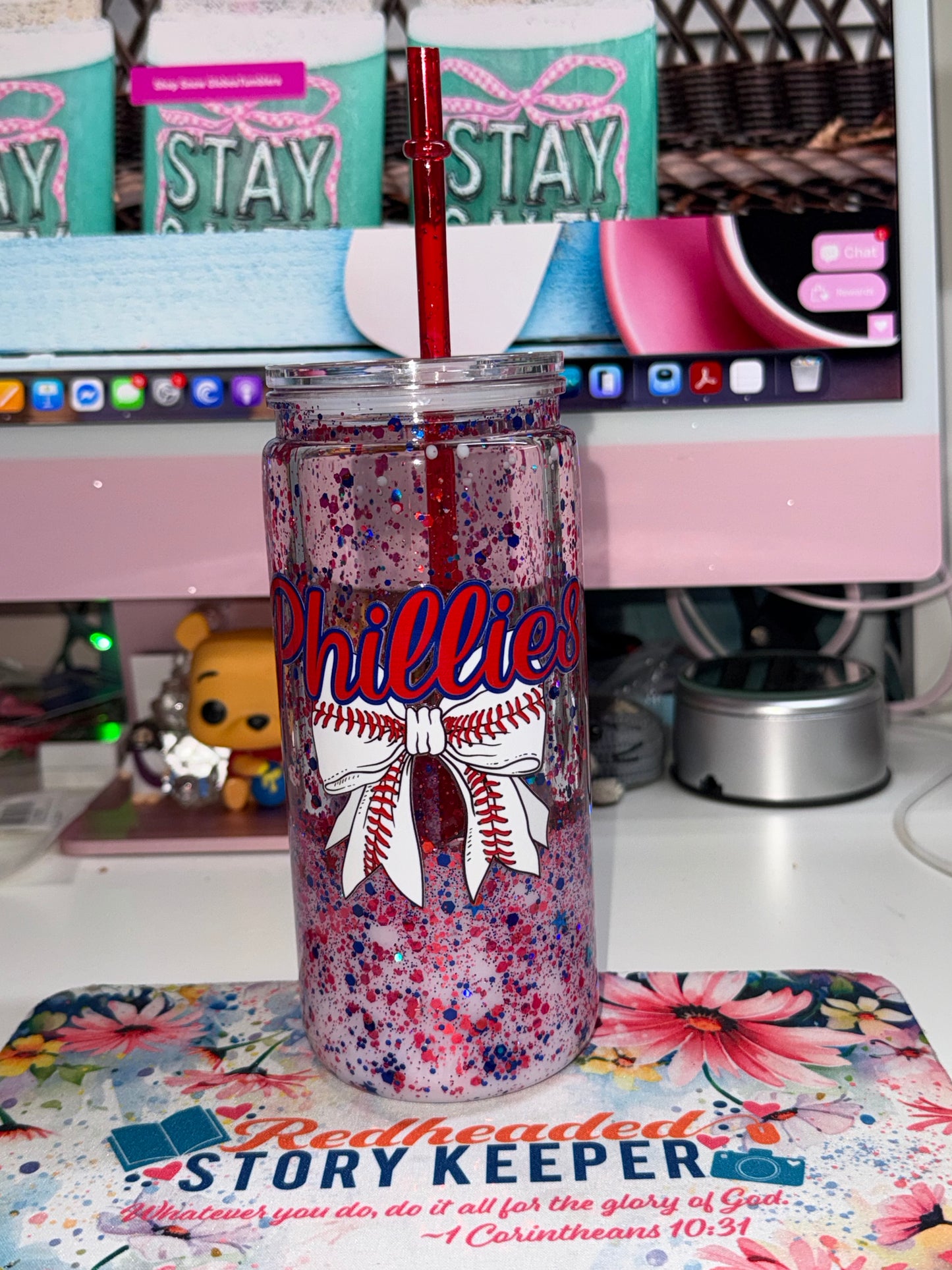 20 oz Phillies Lava Snow Globe Tumbler
