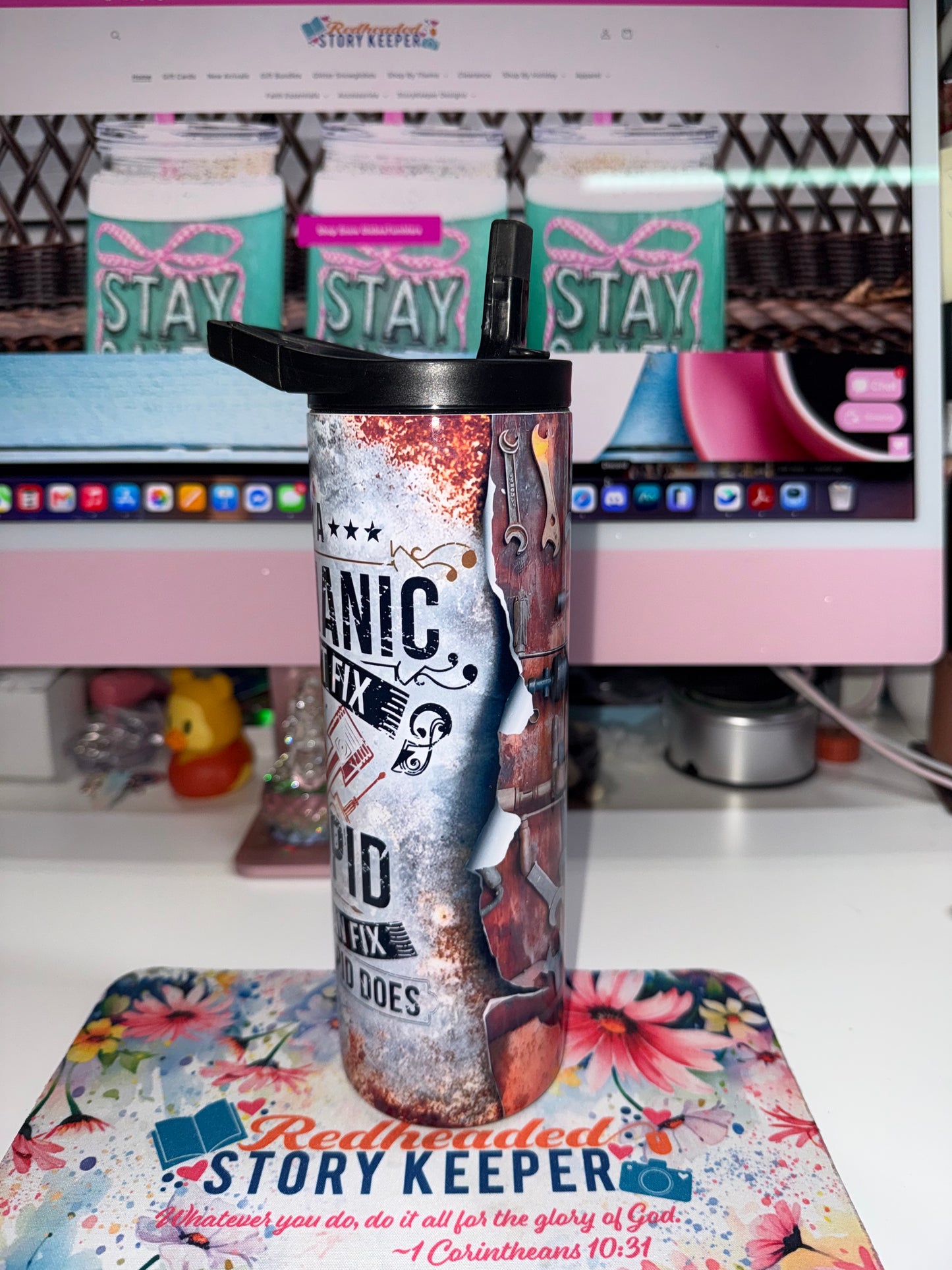 20 oz I Can't Fix Stupid Duo Tumbler
