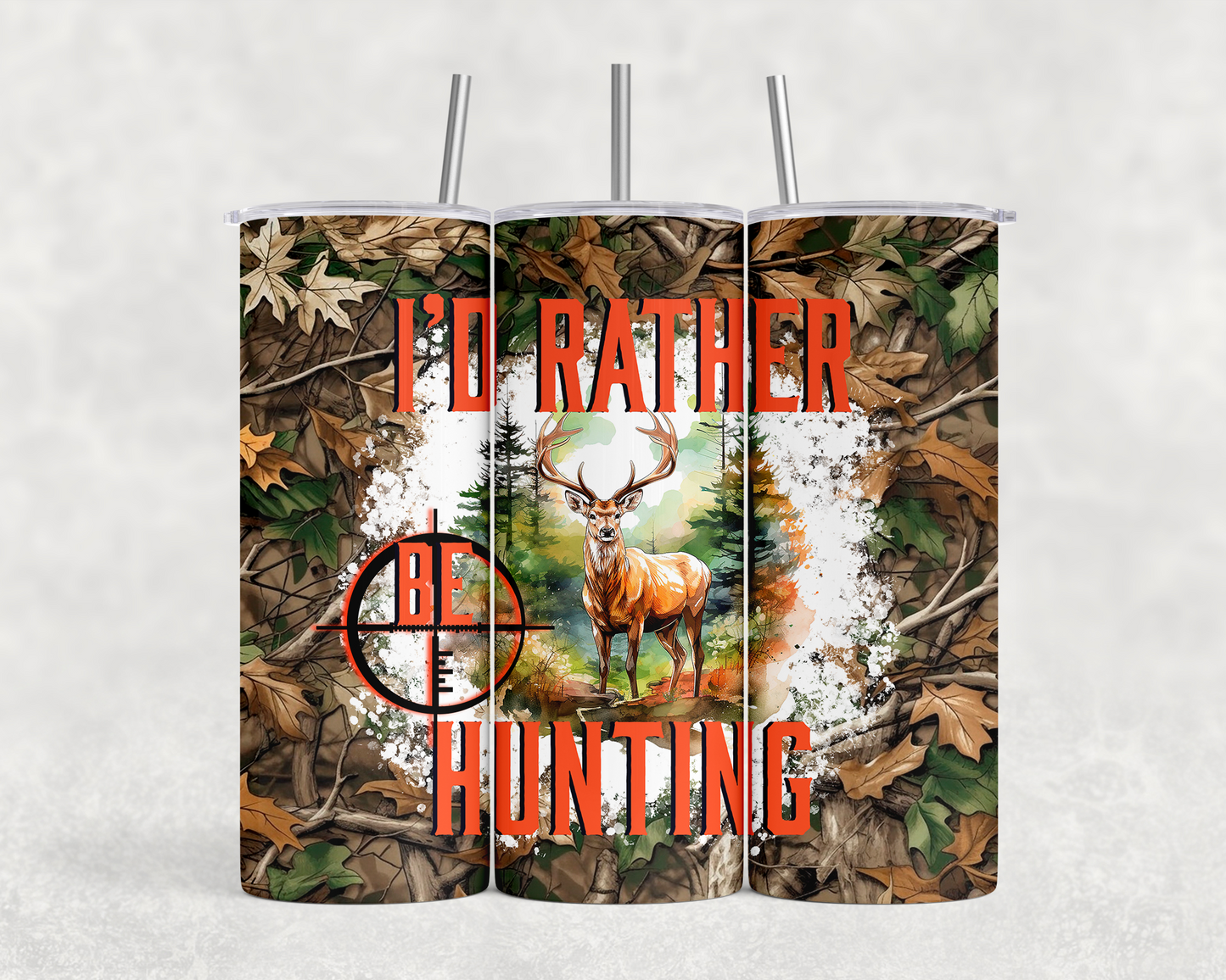 20 oz I'd Rather Be Hunting Tumbler - The Redheaded StoryKeeper