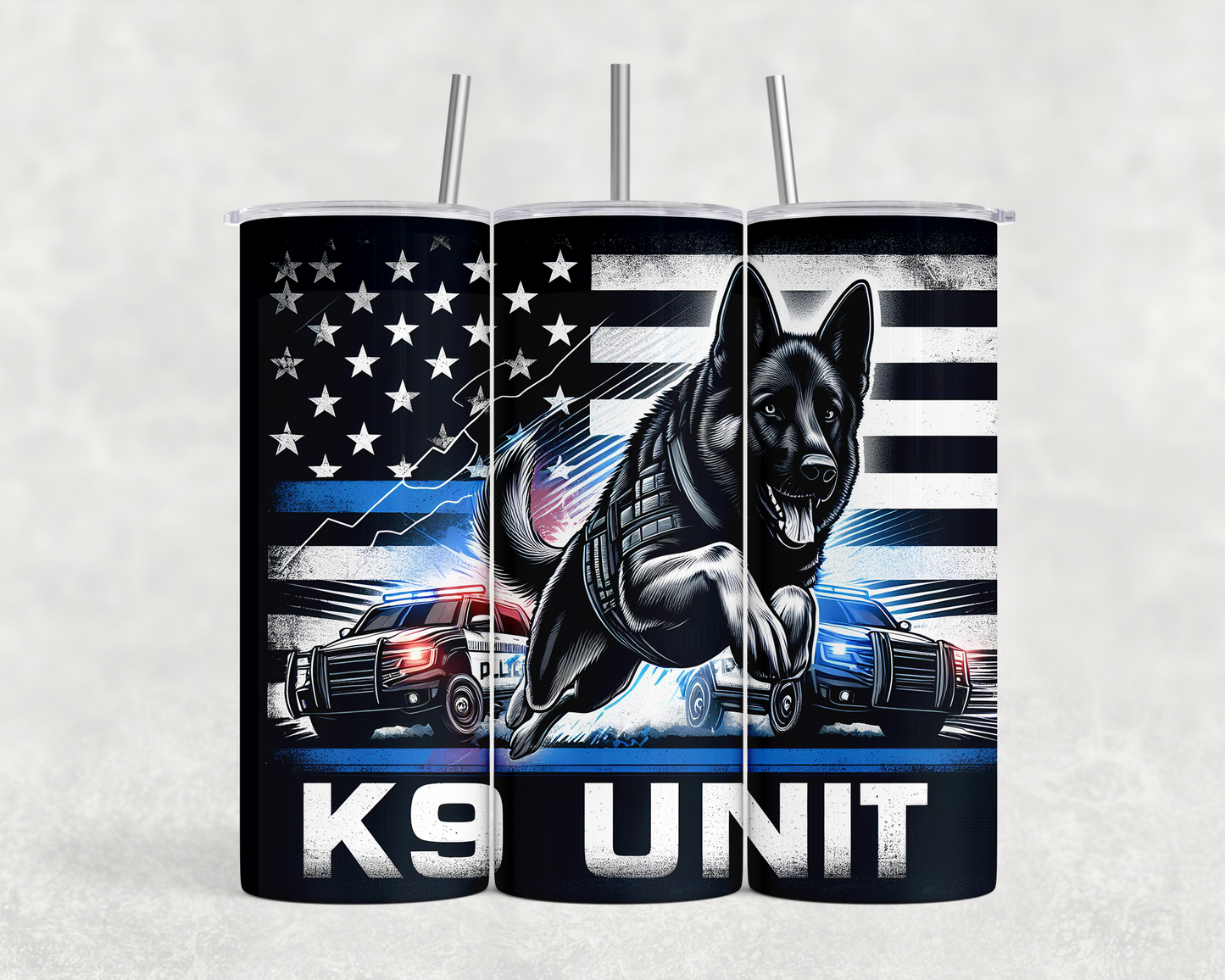 20 oz K-9 Unit Tumbler - The Redheaded StoryKeeper